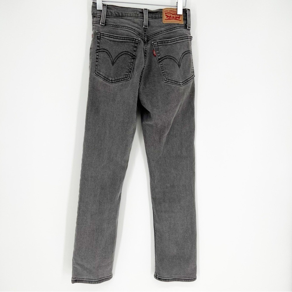 Levi's Wedgie High Rise Straight Jeans Womens 24 Gray Denim